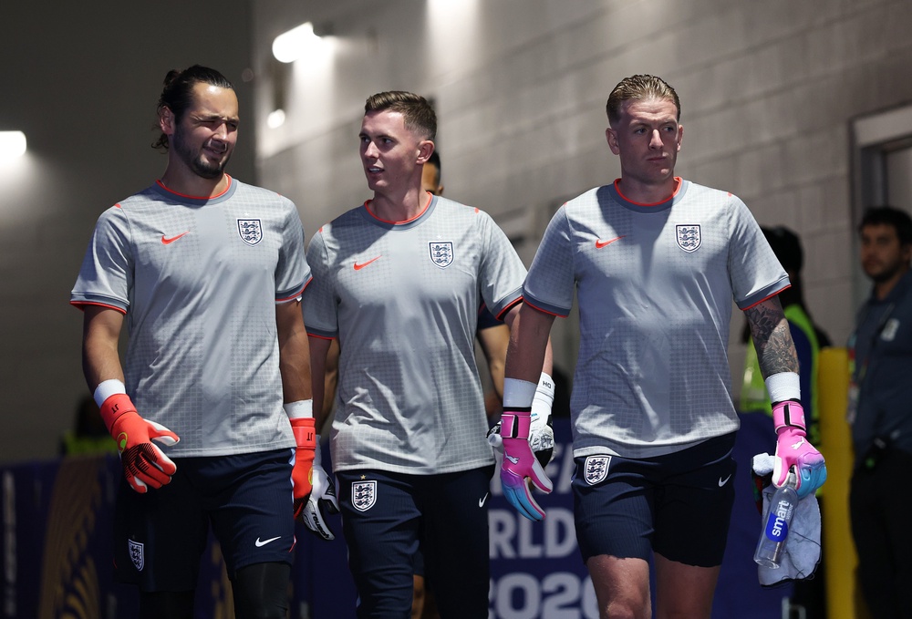 James Trafford (left) was part of the England squad at this summer’s World Cup (Getty)
