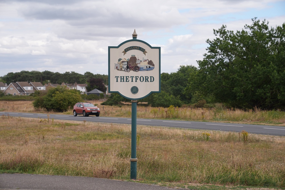A sign following disorder in the village of Thetford (Joe Giddens/PA) (PA)