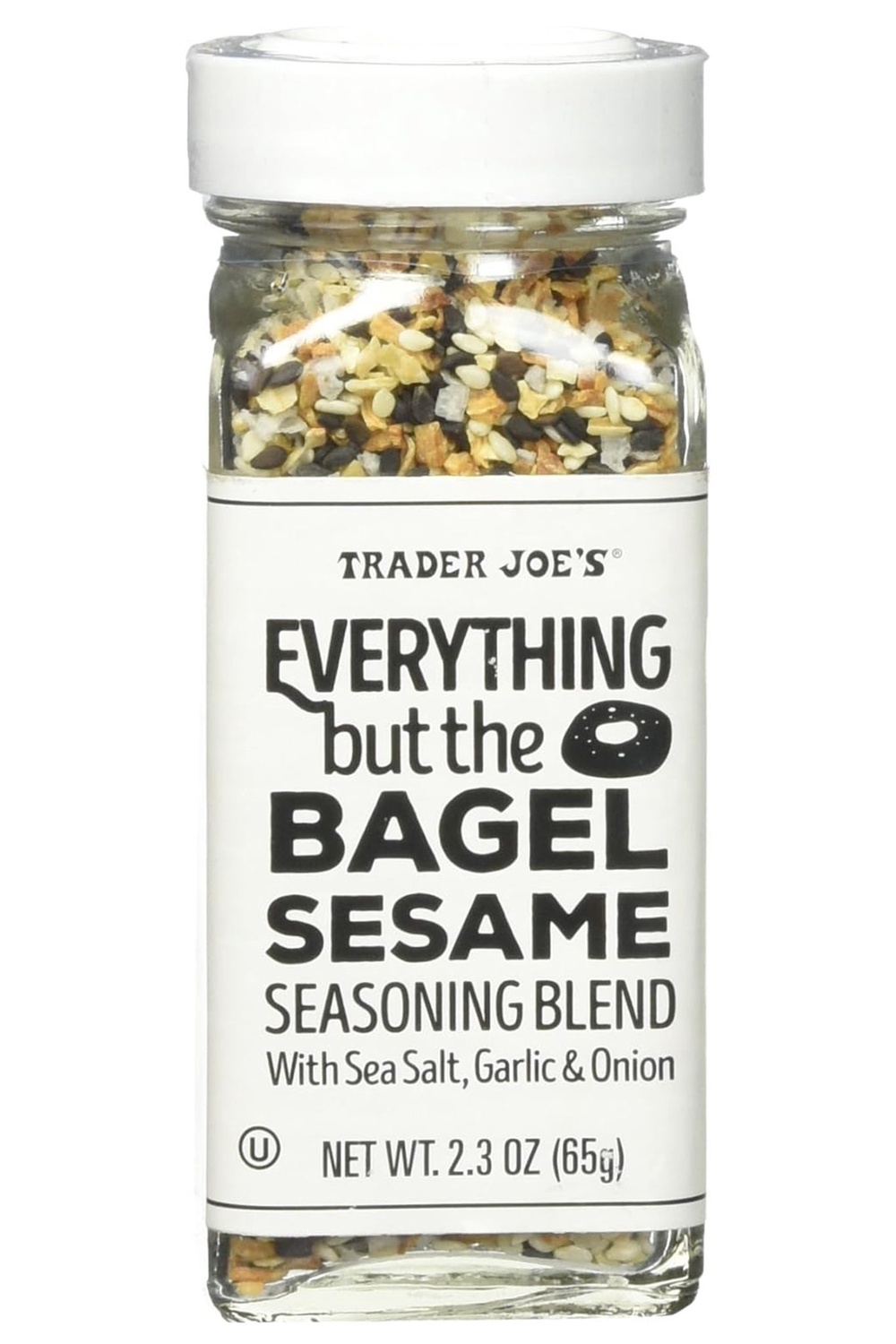 The viral seasoning, made of sesame seeds, dried garlic, dried onion, sea salt, black sesame seeds, and poppy seeds, has been banned from entering South Korea since 2022 (Trader Joe's)