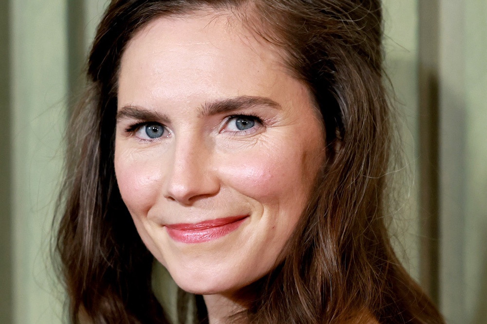 Amanda Knox attends the premiere of 'The Twisted Tale of Amanda Knox', a drama series inspired by her wrongful conviction, in 2025 (Getty Images)