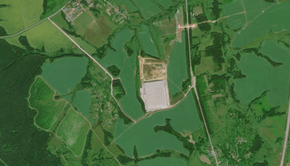 A satellite image shows a Wildberries facility in Aleksin, Tula Region, Russia, 19 July 2026 (Reuters)