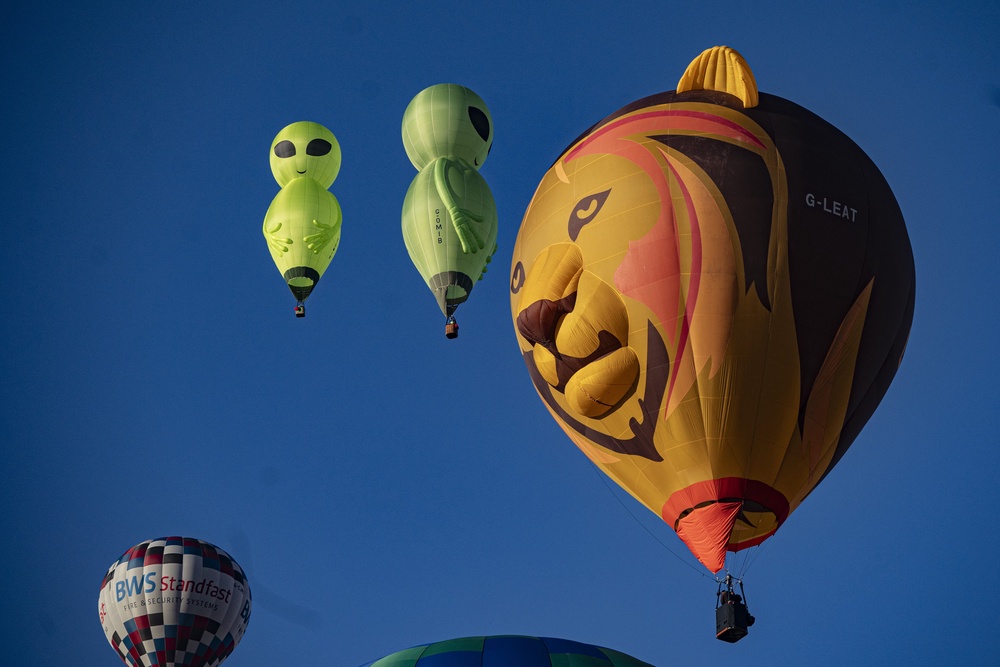 Balloons of all shapes and sizes take part in the fiesta (Ben Birchall/PA) (PA Wire)