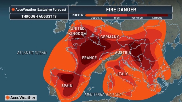 Much of the continent remains at risk of further wildfires, AccuWeather warns (AccuWeather)