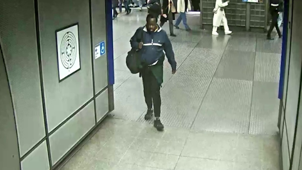Simon Levy at Westminster station in central London (British Transport Police)