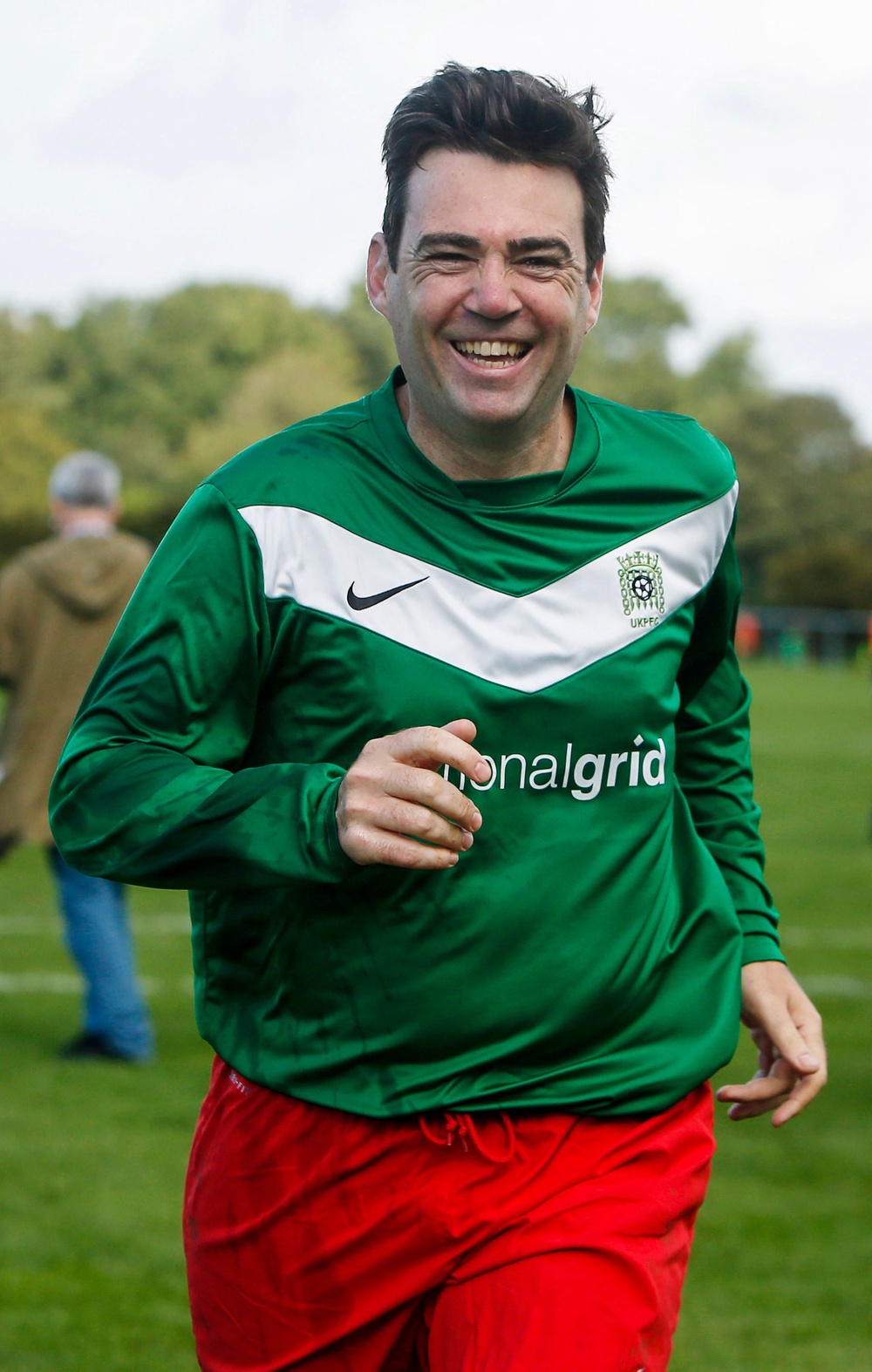 Andy Burnham, pictured during a football match between Labour Party members and journalists in 2016, is an Everton fan (Danny Lawson/PA)