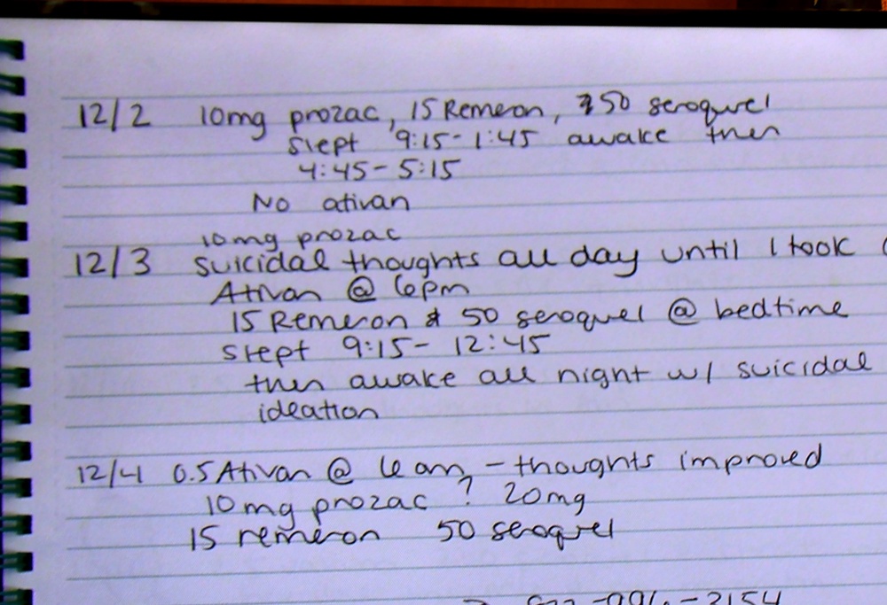 Clancy’s handwritten notes detailing her mental health struggles were shown at trial (Greg Derr/Pool The Patriot Ledge)