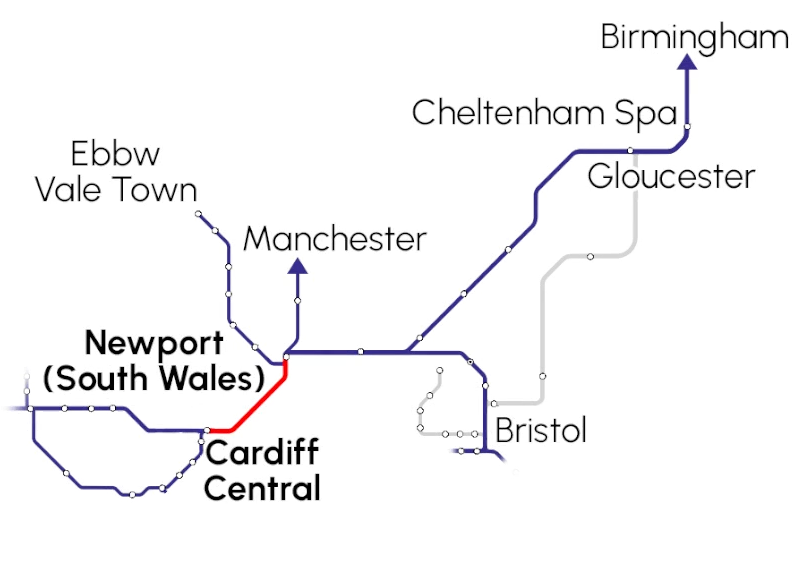 Further major disruption was announced in Wales on Friday – several routes travelling between Cardiff Central and Newport are affected (National Rail)