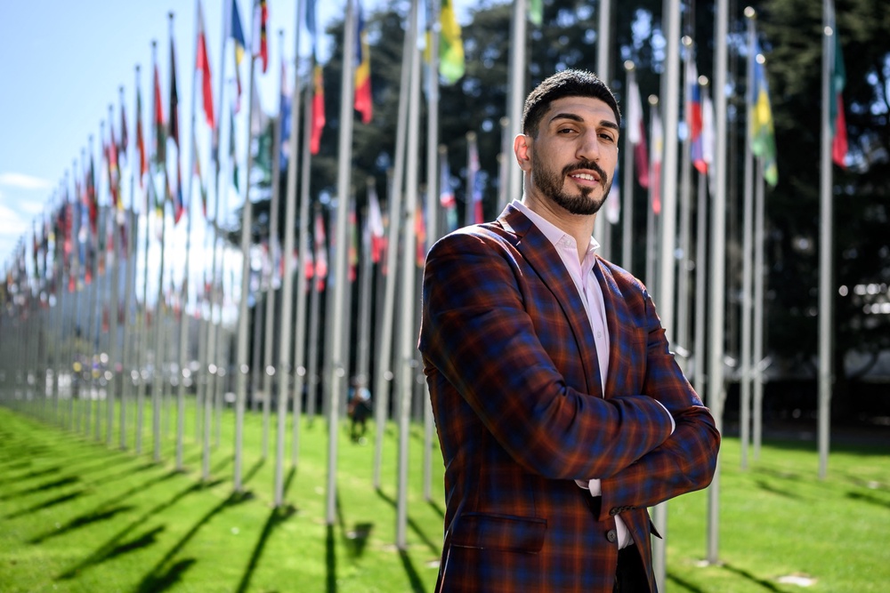 Former NBA player Enes Kanter Freedom was the first to declare for the 2027 WNBA Draft on Friday (AFP/Getty)