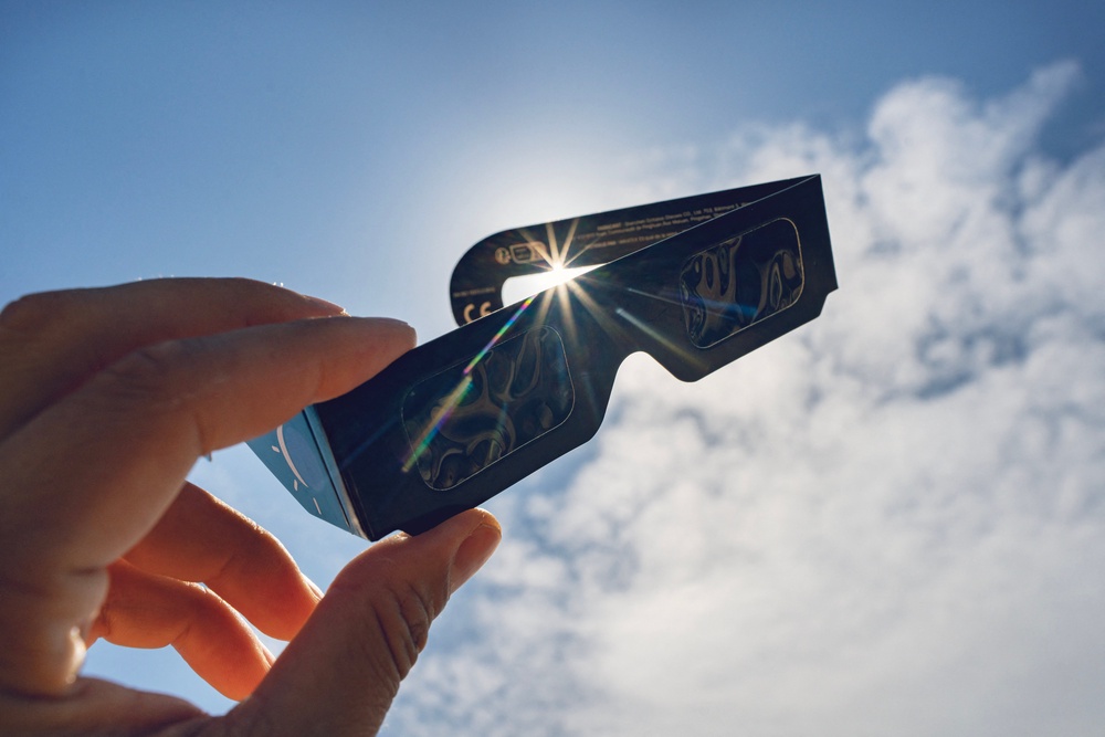 Special glasses are needed for safely viewing the eclipse. (AFP/Getty)