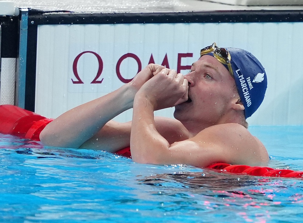 Leon Marchand has withdrawn from the men’s 200 metres breaststroke in Paris this week (Peter Byrne/PA) (PA Archive)