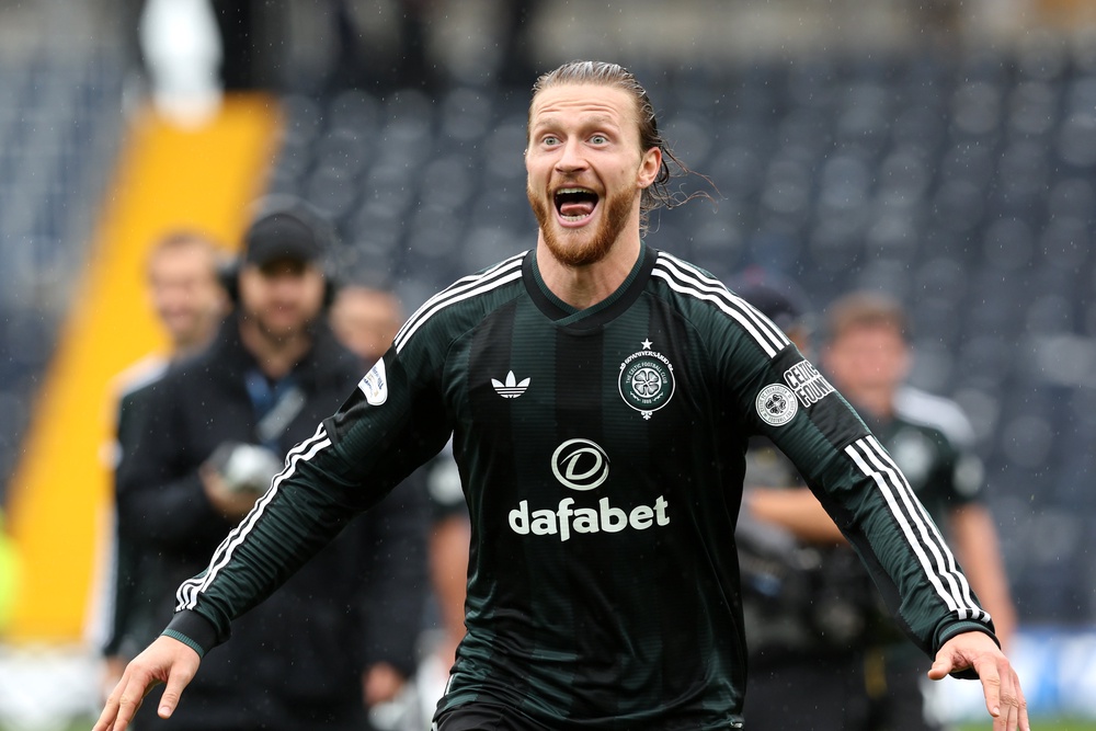 Kasper Hogh scored a  hat-trick against Kilmarnock (PA)