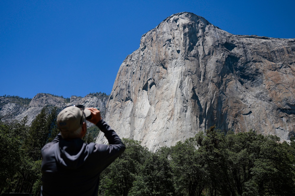 Whisenant climbed El Capitan in Yosemite National Park (pictured) in just under three hours (Getty)