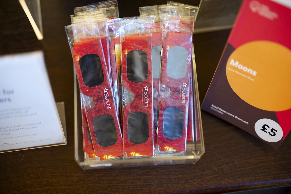 Celestron solar eclipse glasses on sale at the Royal Observatory Greenwich, south-east London, ahead of the solar eclipse on August 12 (Jordan Pettitt/PA)