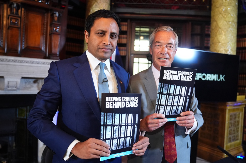The party also pledged on Monday to create 12,000 new prison spaces through the construction of pop-up nightingale prisons (PA)