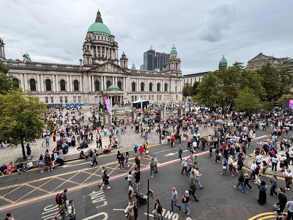 Crowds in Belfast for a week of song, dance and culture (Rebecca Black/PA) (PA Wire)