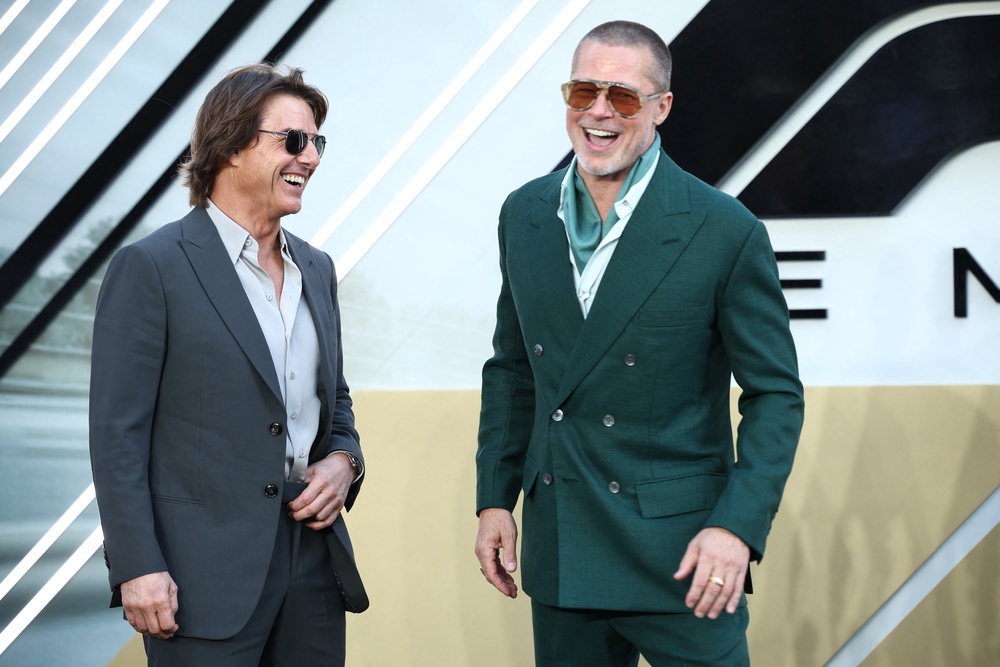 Pitt was later told that AI had made a video of him fighting Mission Impossible star Tom Cruise which had been shared on social media, and was asked whether the technology could eventually replace actors (AFP/Getty)