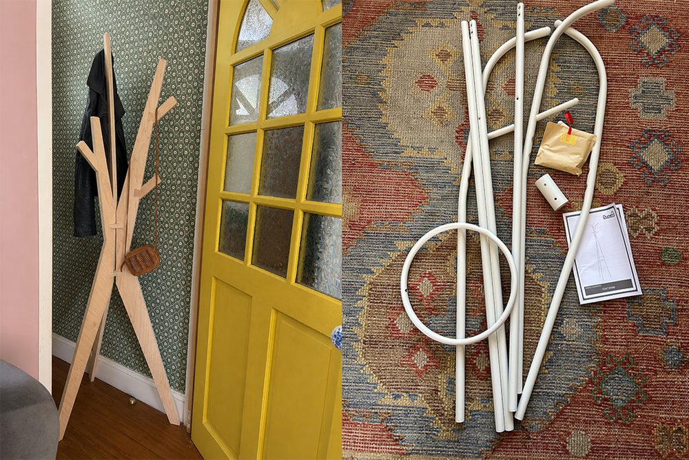 I assembled and used the coat stands in my hallway (Ali Howard/The Independent)