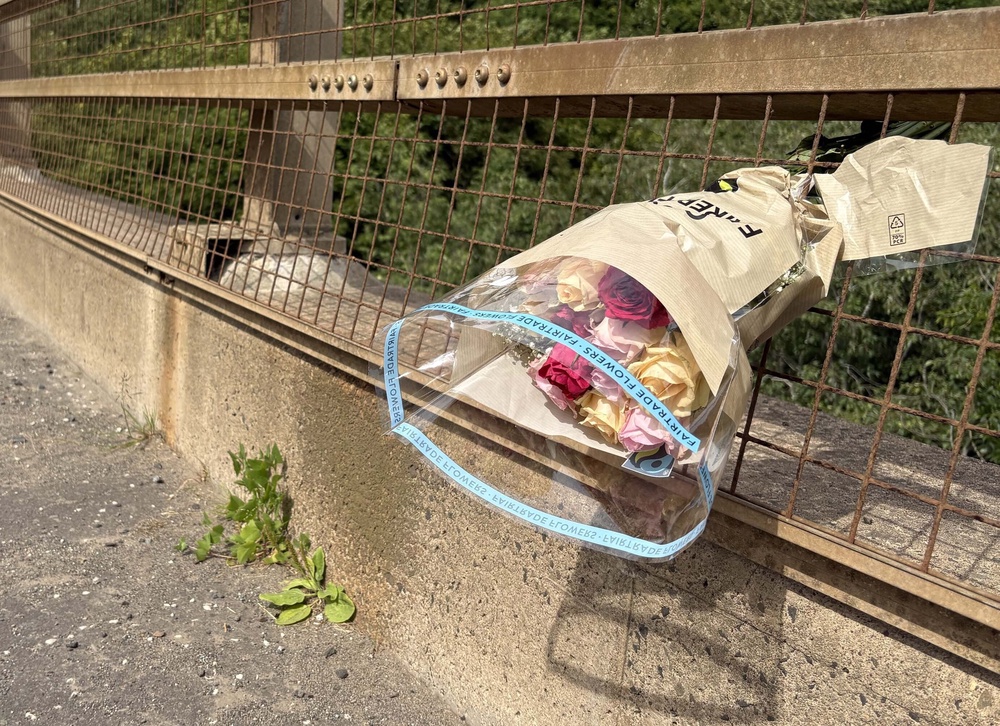 Flowers were left near where Curran was found (PA Wire)