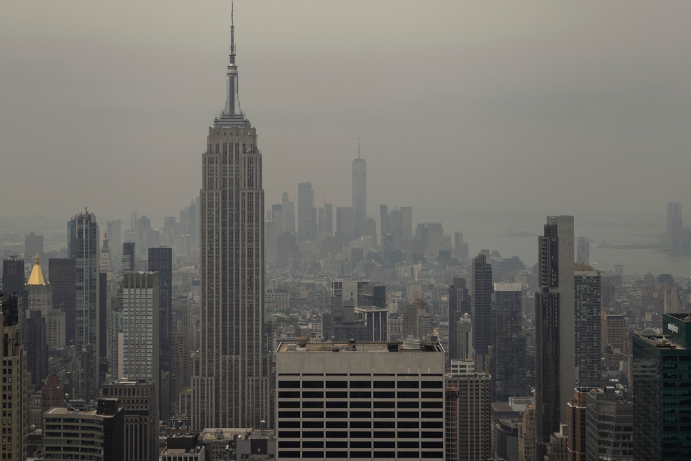 Smoke from Canada has already impacted the US. A haze hit cities such as New York in July (Getty Images)
