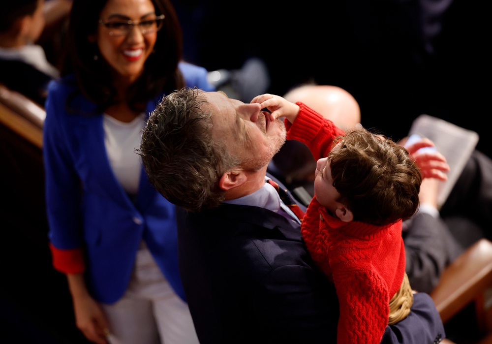 The Congresswoman’s 21-year-old son has been accused of child abuse in the past, relating to his young son (Getty Images)