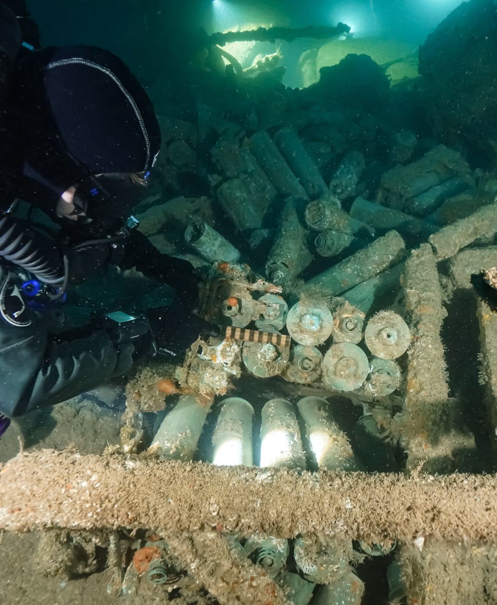 Ammunition on HMS Tiger (Joe Colls Burnett/PA) (PA Media)