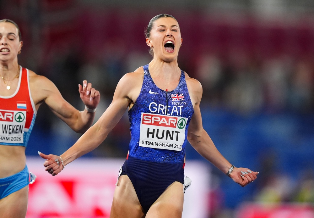 Hunt finished with a time of 11 seconds (Mike Egerton/PA)