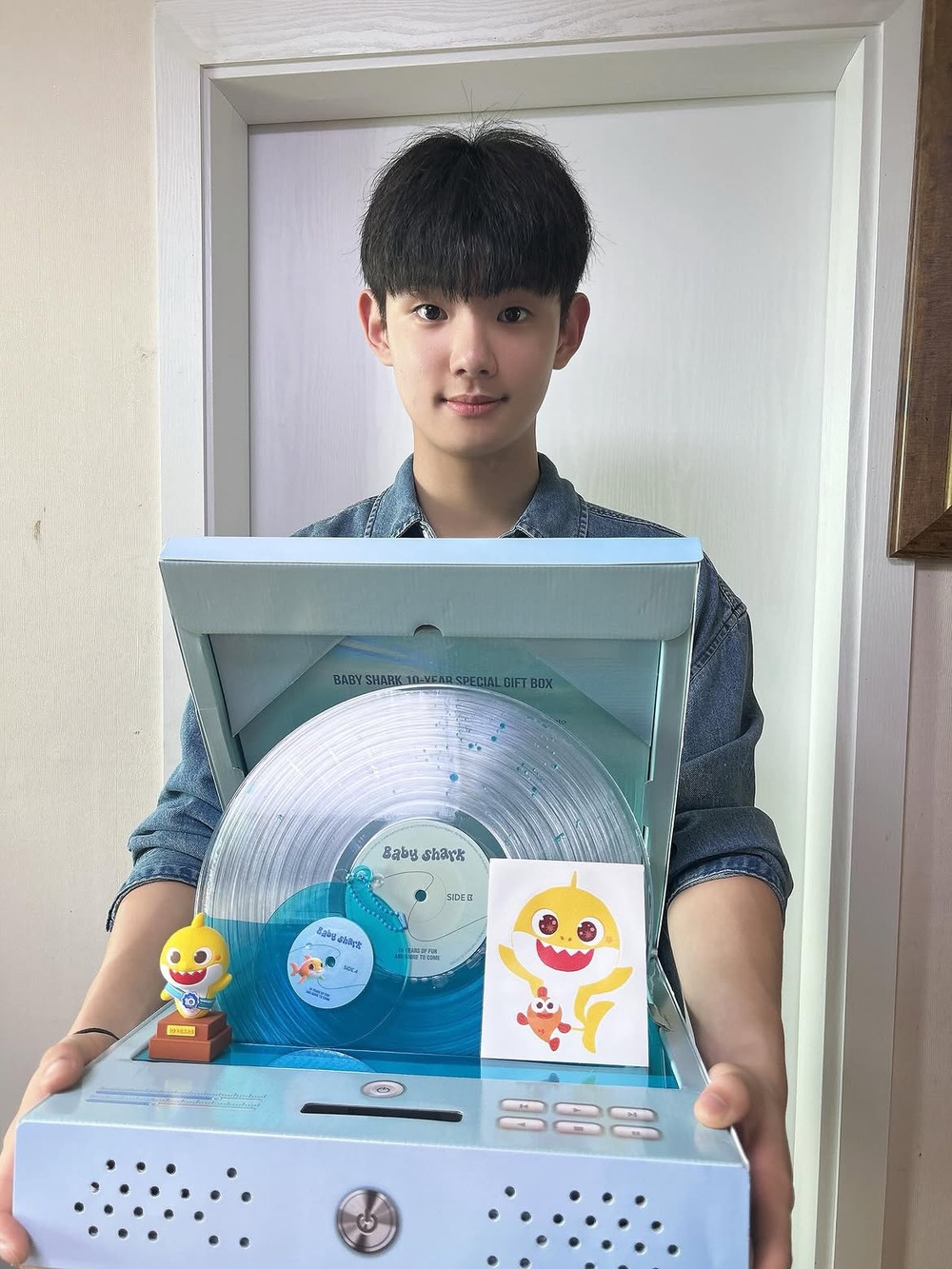 Park, now 17, first appeared in the brightly coloured 2016 video for Baby Shark Dance (Instagram/Park Geon Roung)