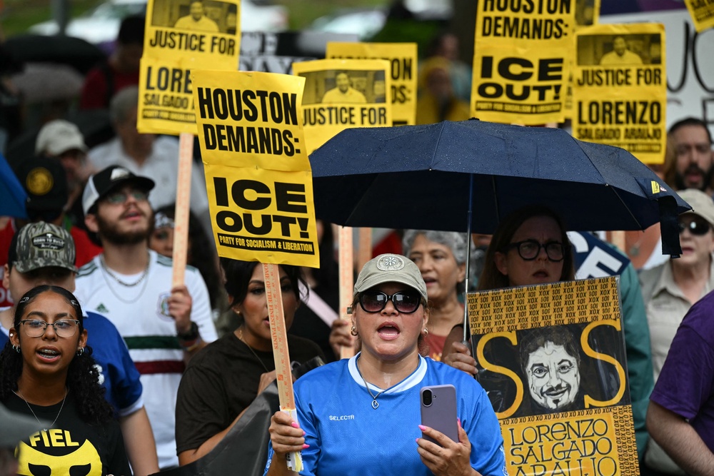 The Trump administration received fierce pushback last month after ICE agents fatally shot two men at traffic stops in less than a week (AFP via Getty Images)