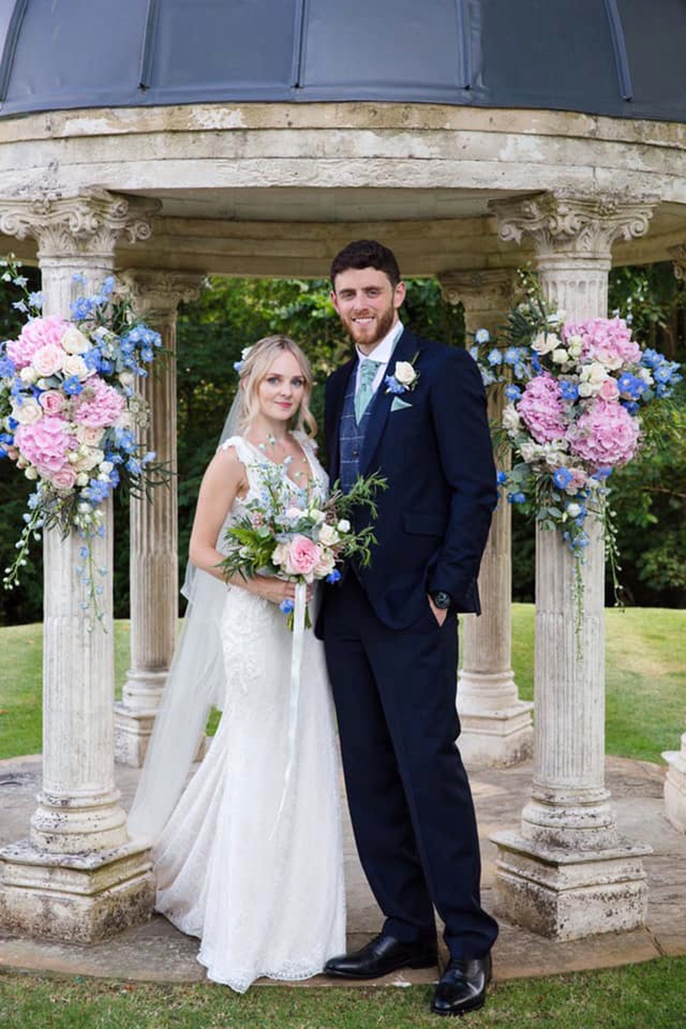 Pc Andrew Harper and his wife, Lissie, celebrating their wedding at Ardington House in Oxfordshire (Mark Lord/PA_ (PA Media)