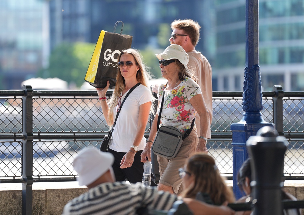 Warm temperatures drove sales for clothing (Yui Mok/PA) (PA Archive)