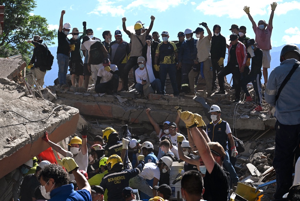 Rescuers are in a race against time to find survivors (AFP/Getty)