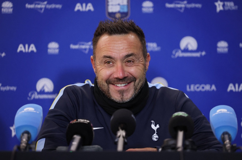 De Zerbi stated that Tottenham are still looking to be active in the transfer market (Reuters)