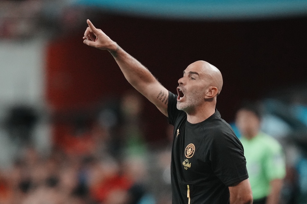 Maresca likes to speak to his captain during goal celebrations (AP)