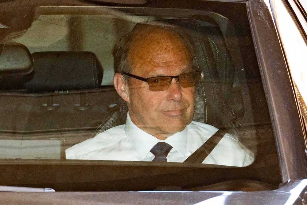 Glyn Razzell leaving the Royal Courts of Justice, central London, where the High Court is hearing the Ministry of Justice's challenge to the Parole Board decision to release him (PA)