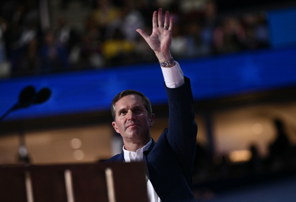 Kentucky Governor Andy Beshear fits the profile of a fresh-faced young governor. But he also has a comparatively low-profile. (AFP/Getty)