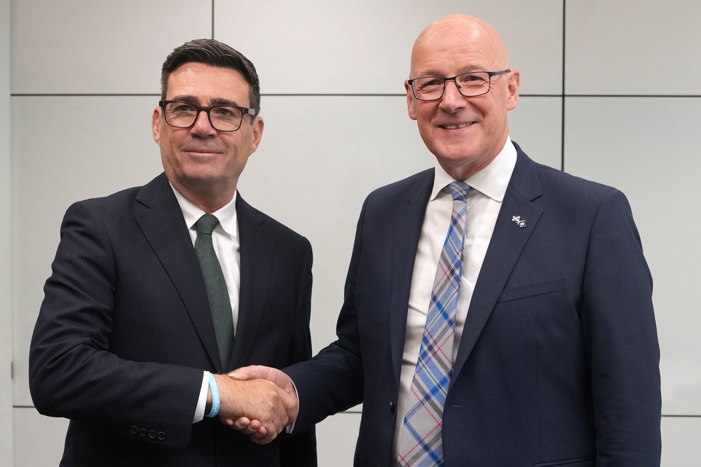 John Swinney, right, is said to have raised the issue in his first meeting with Prime Minister Andy Burnham (Alistair Grant/PA) (PA Wire)