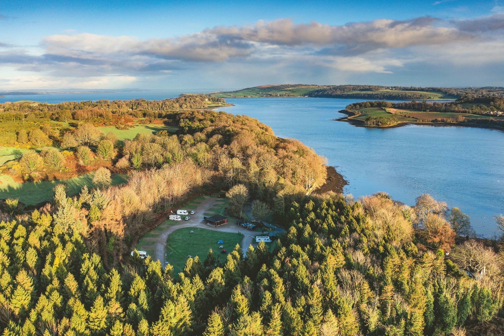Castle Ward Caravan Park looks out over the tidal waters of Strangford Lough (NT/Rob Stothard)