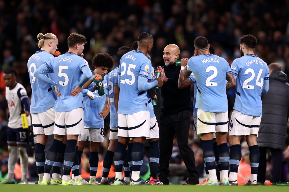 A 4-0 defeat to Tottenham was a galling experience for Pep Guardiola and his squad (Getty)