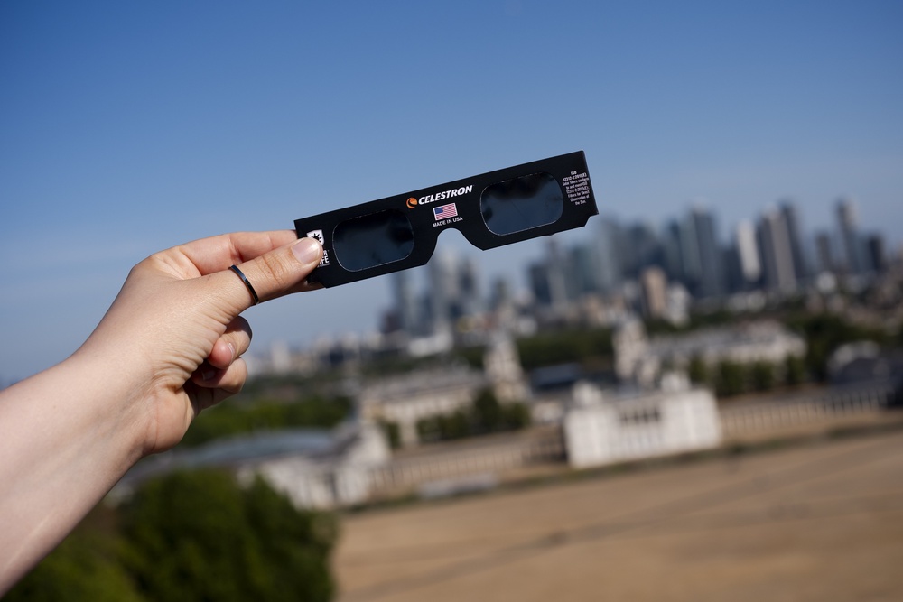 Eclipse glasses are several thousand times darker than sunglasses (Jordan Pettitt/PA) (PA Wire)