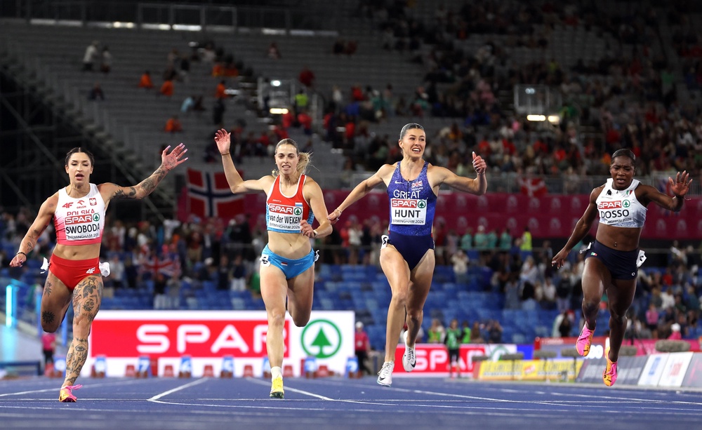 However, there were swathes of empty seats as she took glory (Getty)
