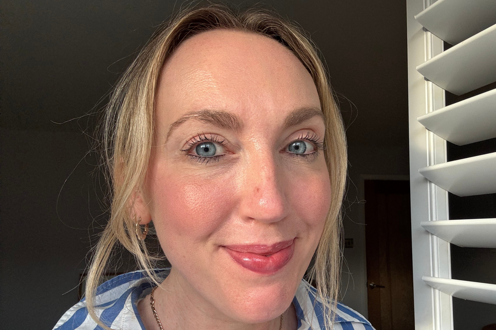 Pictured: the airbrush flawless blush blur after hours of wear (Helen Wilson-Beevers/The Independent)