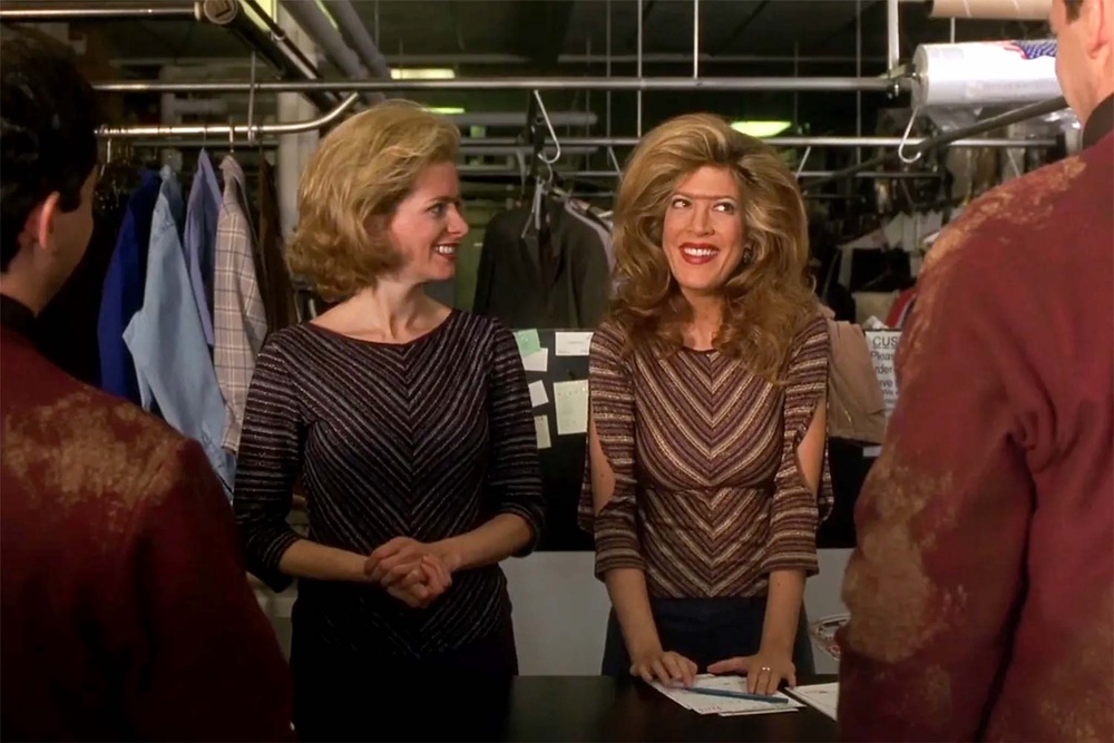 Tori Spelling (right) landed an uncredited part in Chris Matheson’s wacky sci-fi comedy ‘Evil Alien Conquerors’ after her time on ‘Beverly Hills, 90210’ (First Look International)