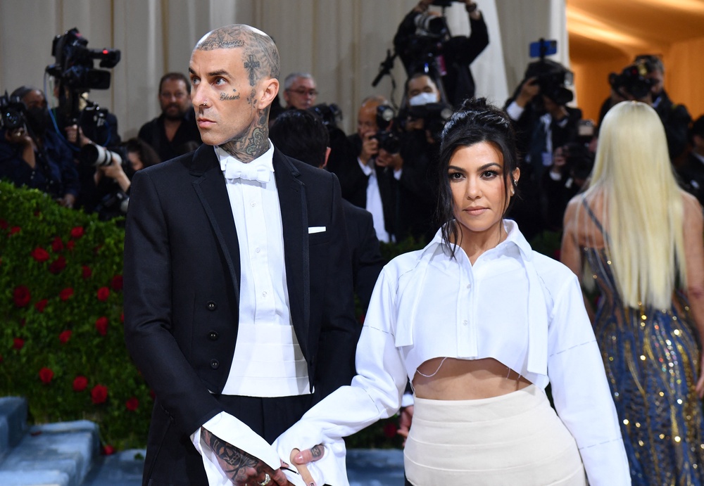 Barker and Kourtney Kardashian at the Met Gala in 2022 (AFP/Getty)