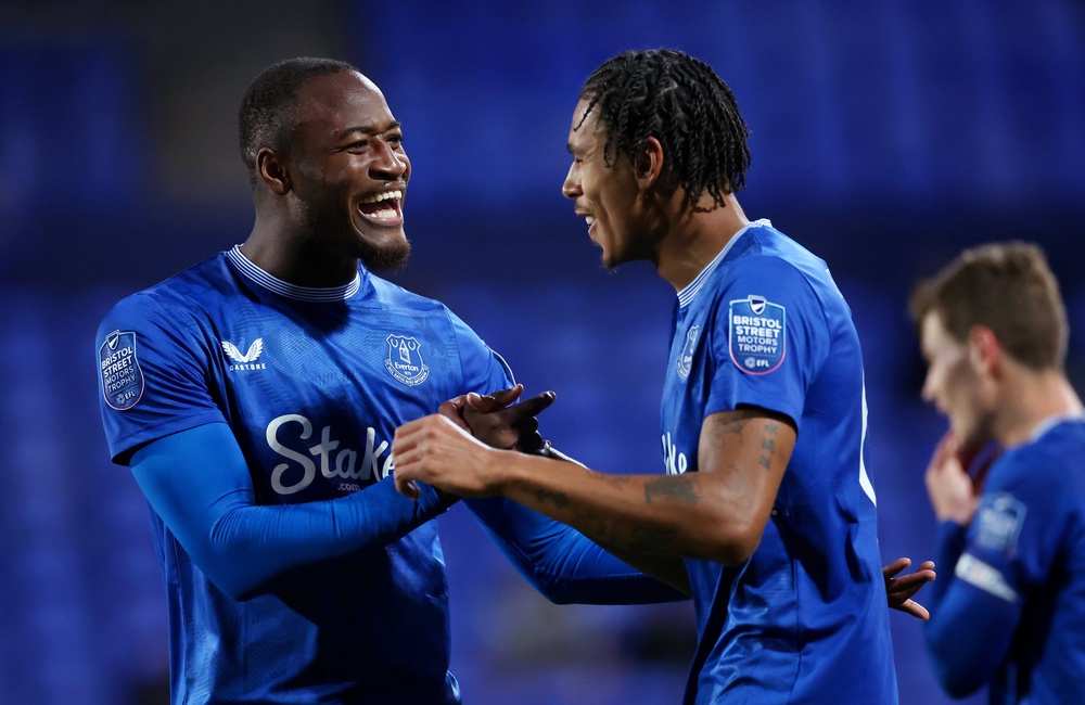 Martin Sherif (left) during an Everton U21 match (Getty)