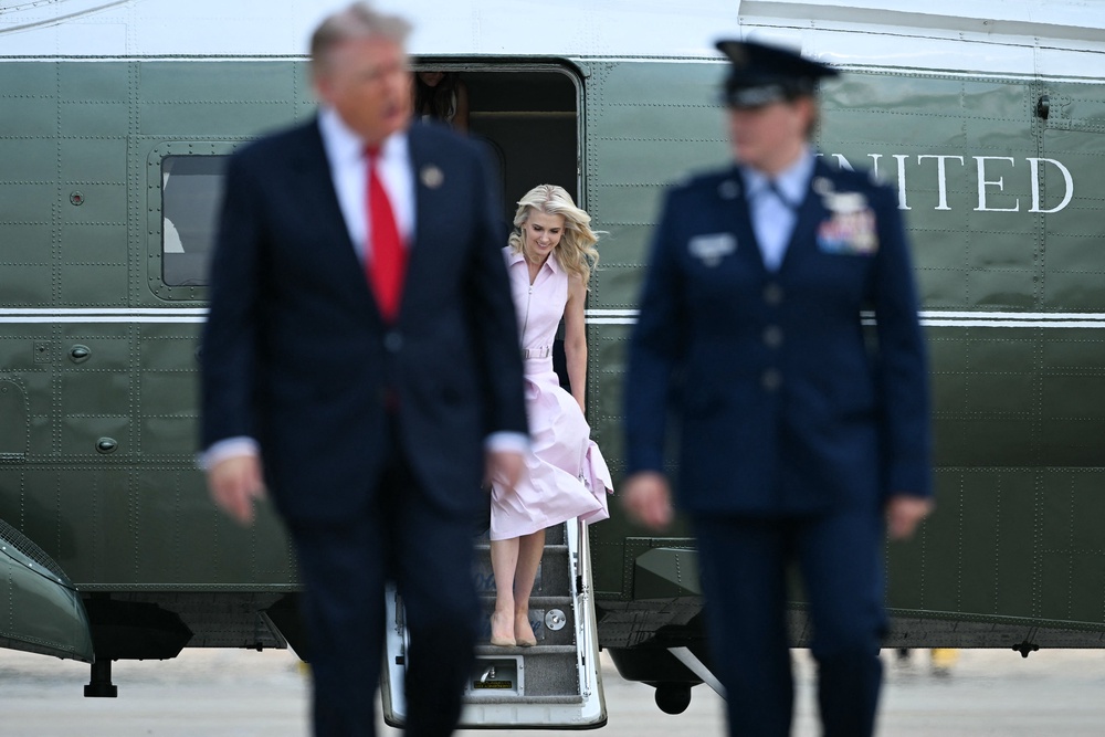 The aide is said to help run Trump’s Truth Social account (AFP/Getty)