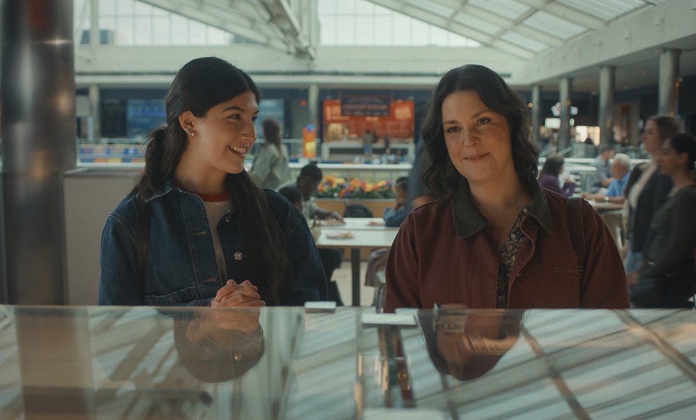 Sunny Sandler (left) stars as Melanie Lynskey's (right) daughter in 'Don't Say Good Luck' (Courtesy of Netflix)