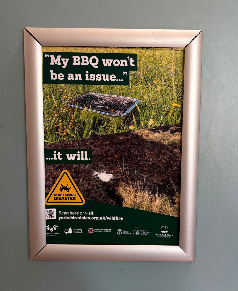 Warning posters about starting wildfires on display in North Yorkshire (Richard McCarthy/PA)