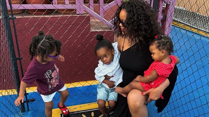 Rihanna with her three kids (Instagram/Rihanna)