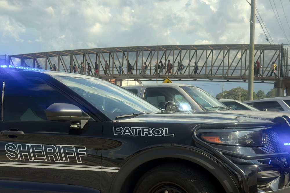 The sheriff said a group of students was inside a school bathroom when a verbal altercation between two students escalated into a physical fight (Joe Kovac/Atlanta Journal-Constitution via AP)