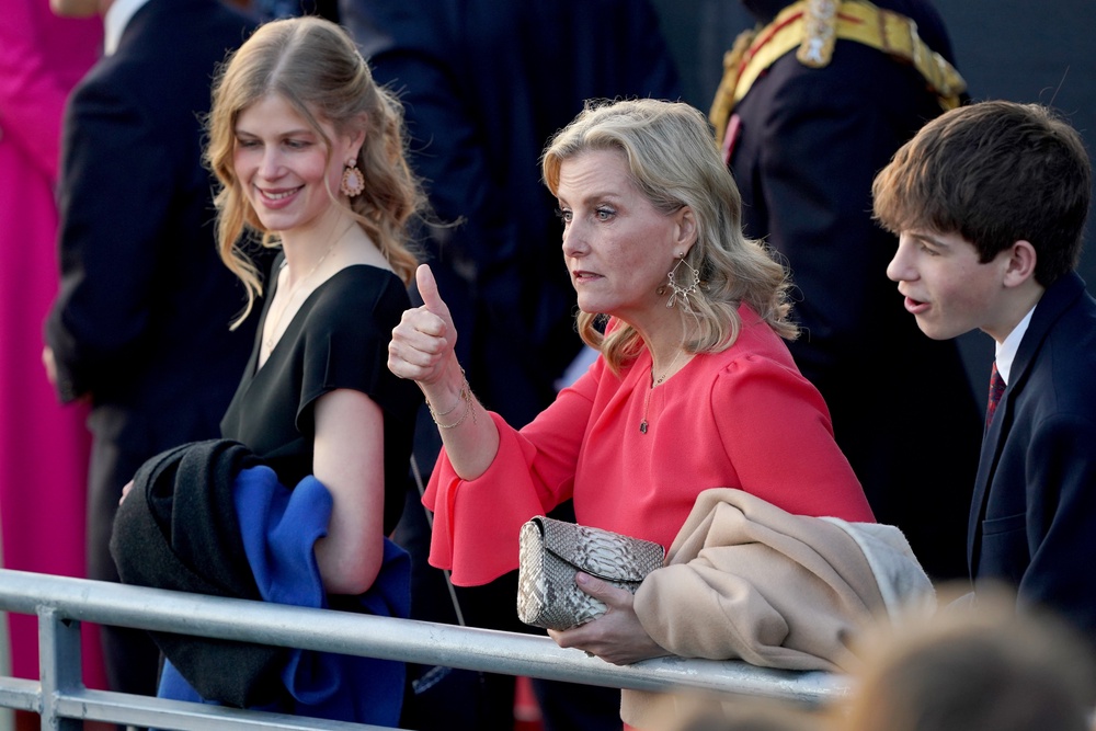 (Left to right) Lady Louise Windsor, the Duchess of Edinburgh and the Earl of Wessex (Jonathan Brady/PA) (PA Archive)